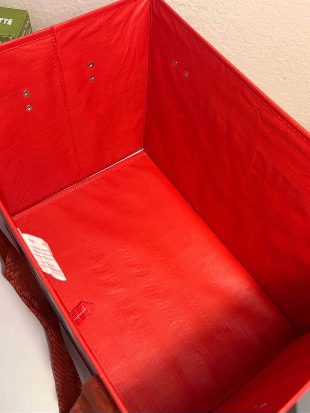 NEW TRADER JOE'S STAND UP COLLAPSIBLE TOTE GROCERY BAG. STURDY AND STORABLE